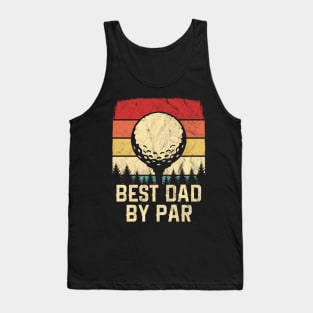 Vintage Best Dad By Par Retro Golfer Tank Top